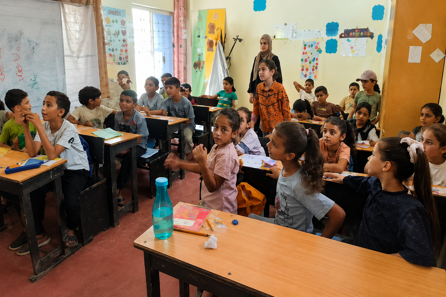 Mothers of Hind School – Aseel Continues Providing Daily Education for Children in Gaza