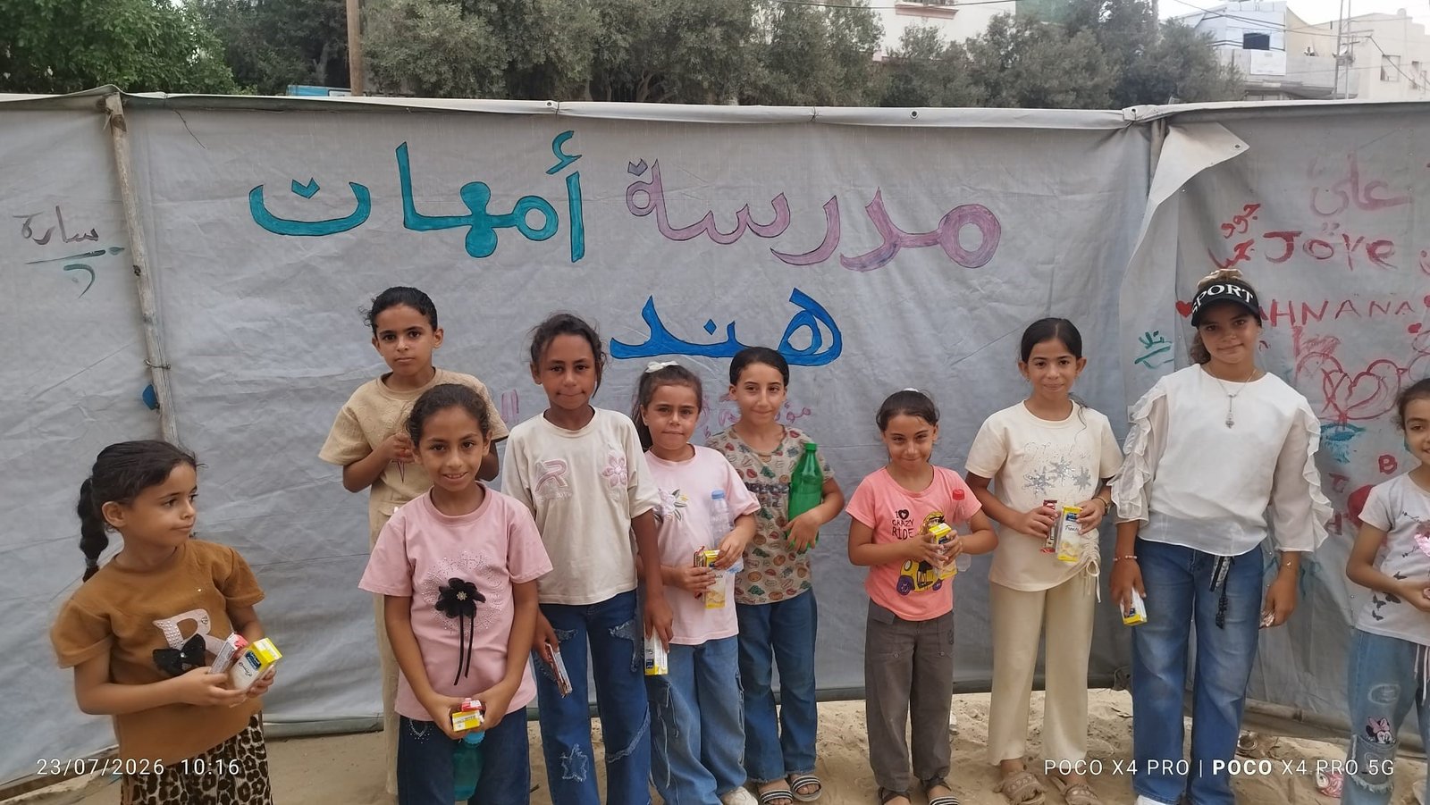 POD Distributes Snacks and Juice to Children at Mothers of Hind School