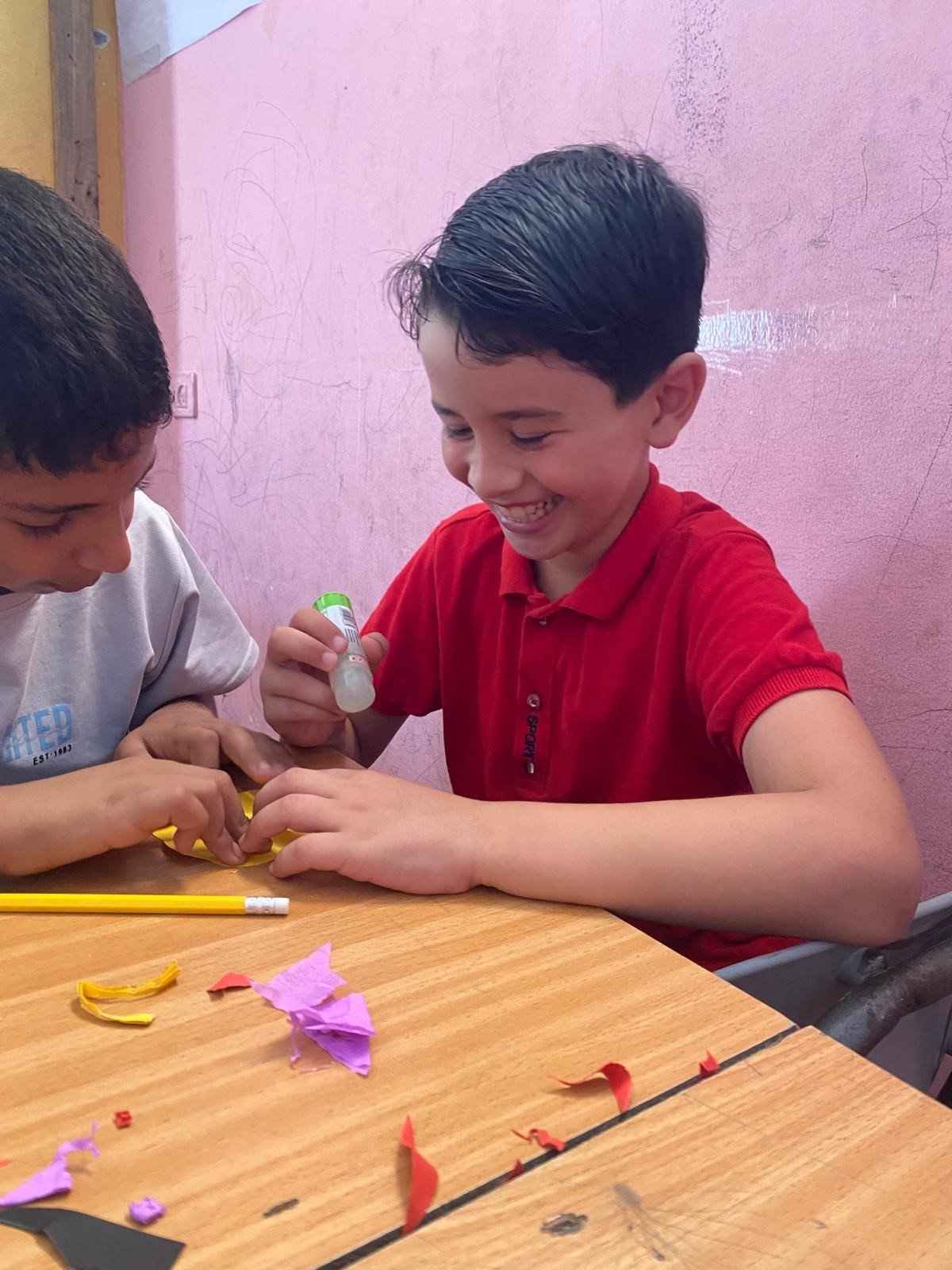 Interactive Art Activity Brings Joy and Creative Expression to Children at Mothers of Hind School